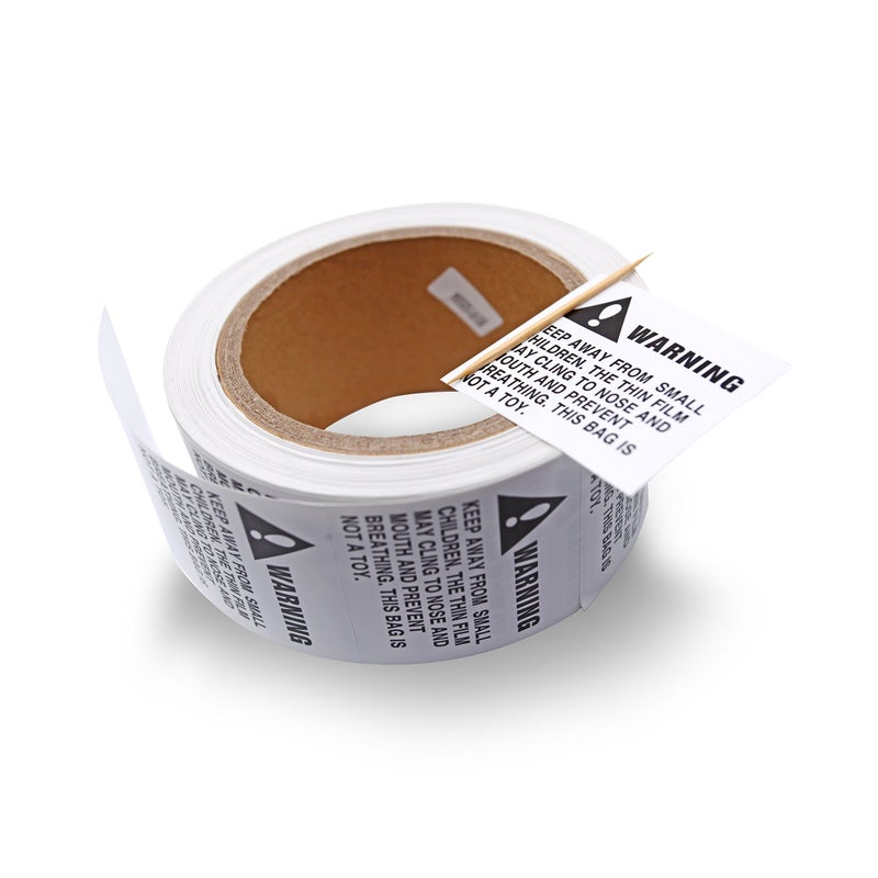 44LLC Suffocation Warning Keep Away from Children Stickers - 5 Rolls/2500 Labels - Image 4